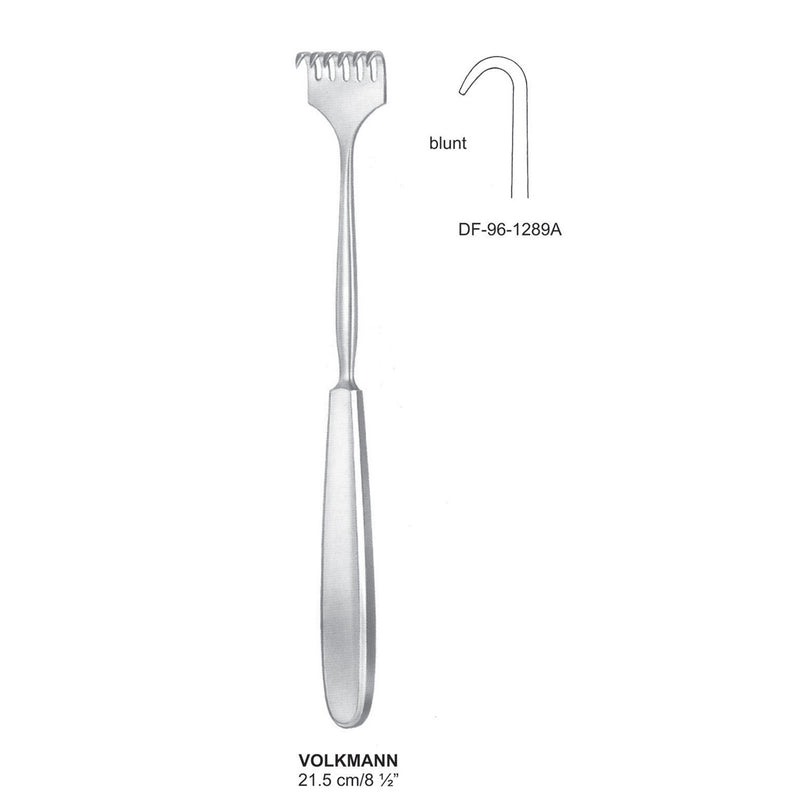 Volkmann Retractors Blunt 21.5cm One Prong  (DF-96-1289A) by Dr. Frigz