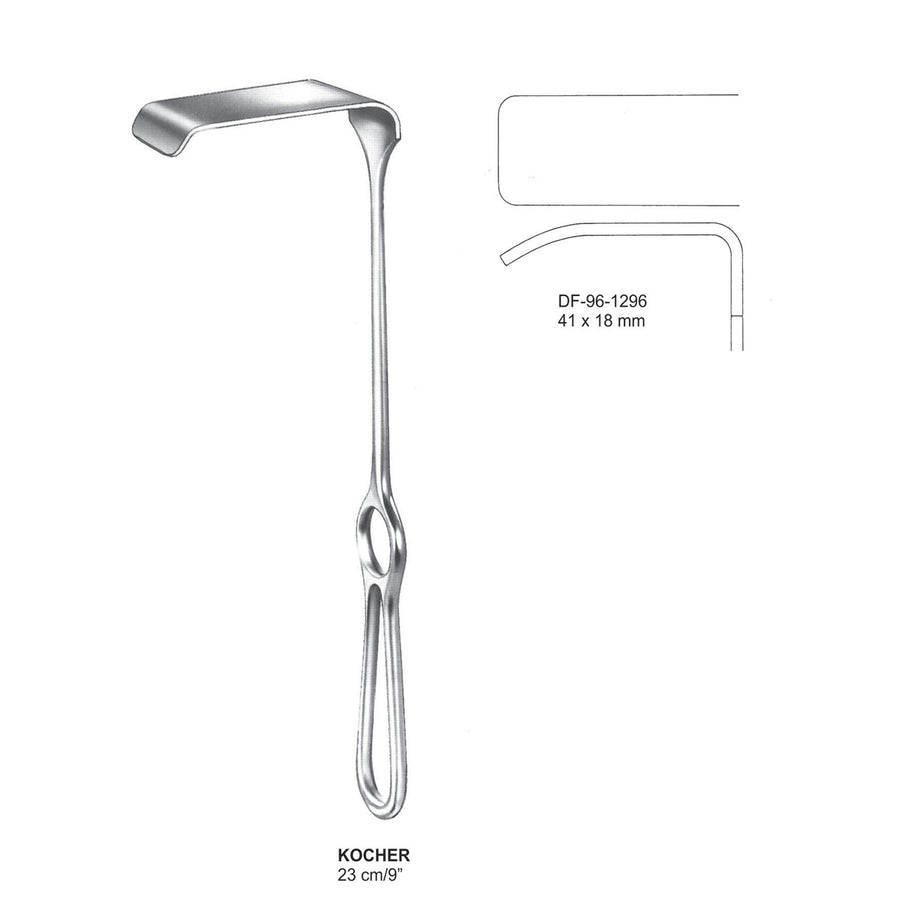 Cushing Retractors,23Cm,40*18mm  (DF-96-1296) by Dr. Frigz