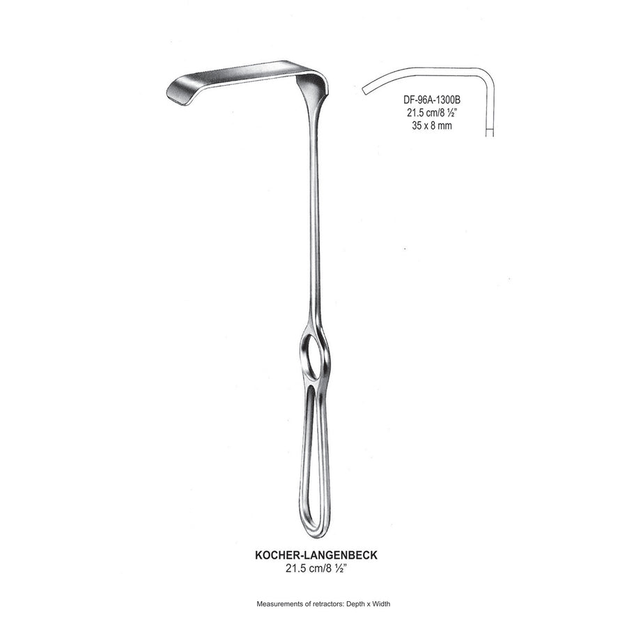 Kocher-Langenbeck Retractors 21.5cm 35X8mm (DF-96A-1300B) by Dr. Frigz