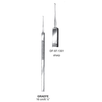 Graefe Retractors,16Cm,Sharp  (DF-97-1301)