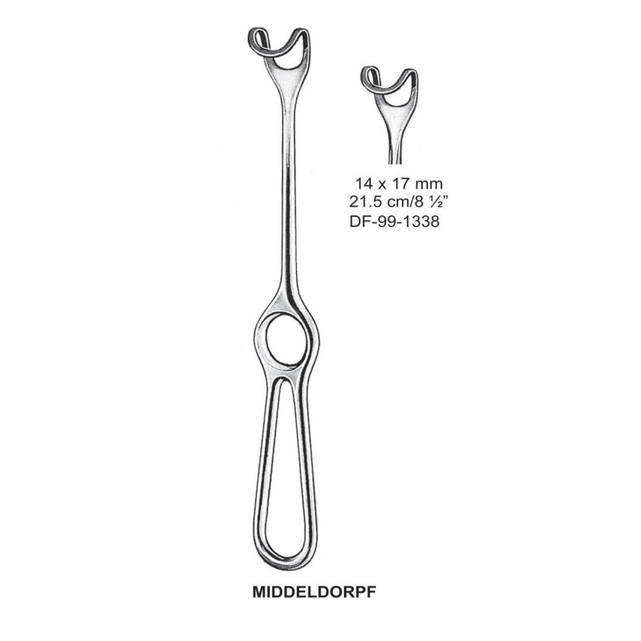 Middeldorpf Retractors 14X17mm , 21.5cm  (DF-99-1338) by Dr. Frigz