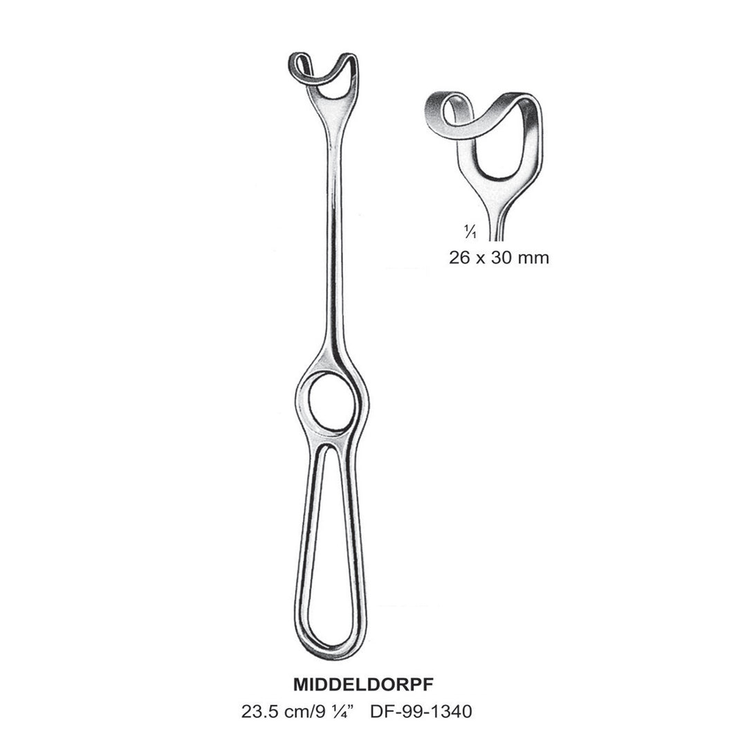 Middeldorpf Retractors,23.5Cm,26*30mm  (DF-99-1340) by Dr. Frigz