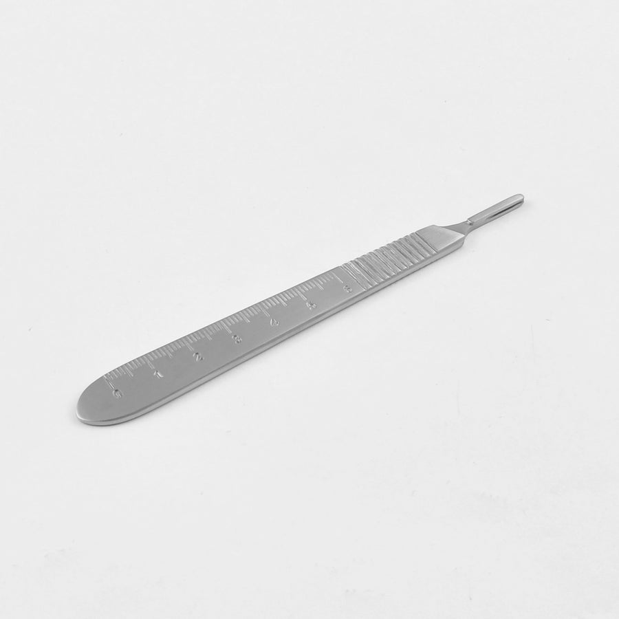 Scalpel Handle No. 3, With Cm-Gradiuation, Coined Scaling, 12,0 cm Sandblasted (DF-V-4-132Aasb) by Dr. Frigz