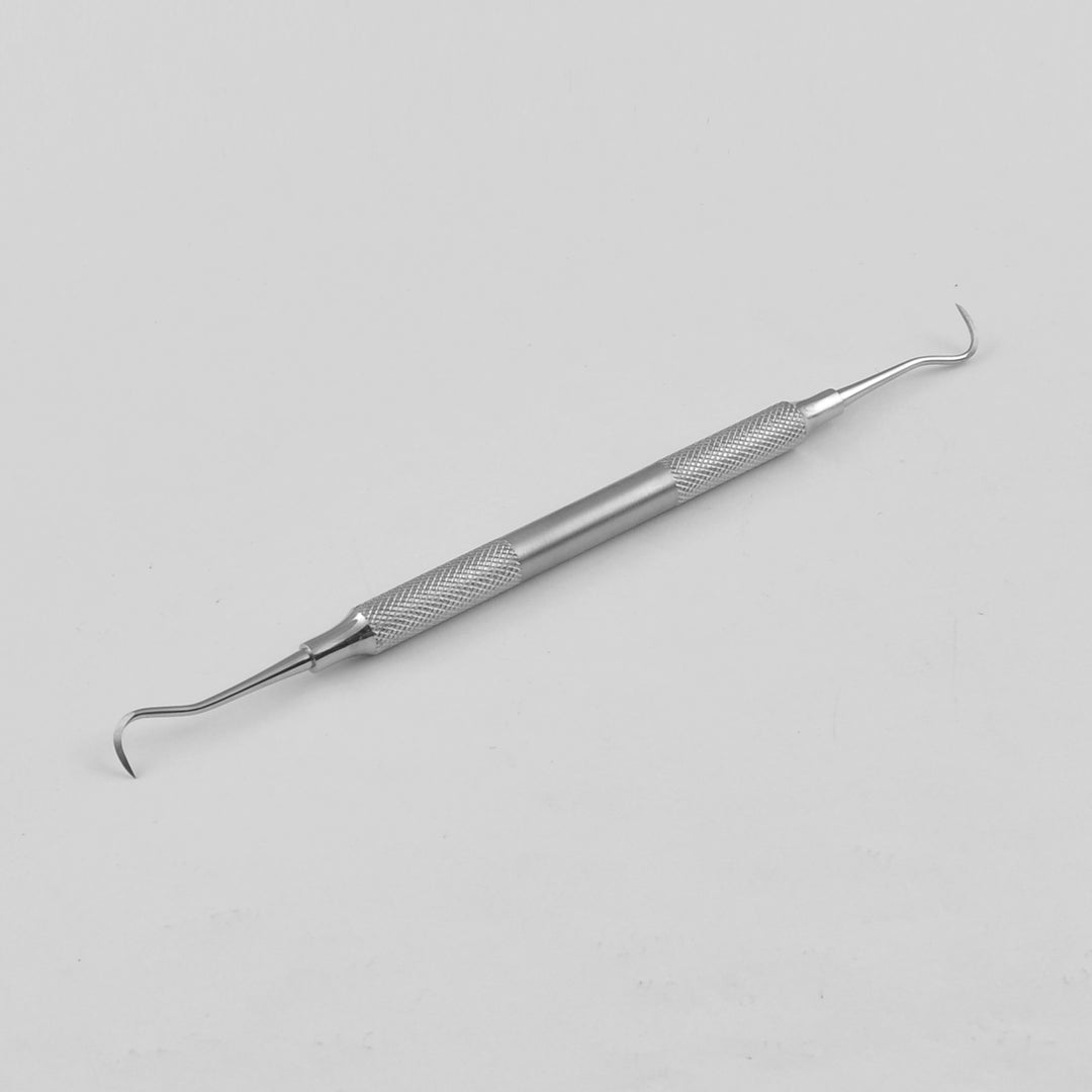 Hygienist Sickle Scaler With Opposed Tips, Tooth Cleaner, Mesial / Distal  D/E  Fig. 5/33 , Round Handle Hollow (Dt-V-0124) by Raymed