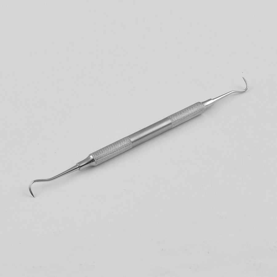 Hygienist Sickle Scaler With Opposed Tips, Tooth Cleaner, Mesial / Distal  D/E  Fig. 5/33 , Round Handle Hollow (Dt-V-0124) by Raymed