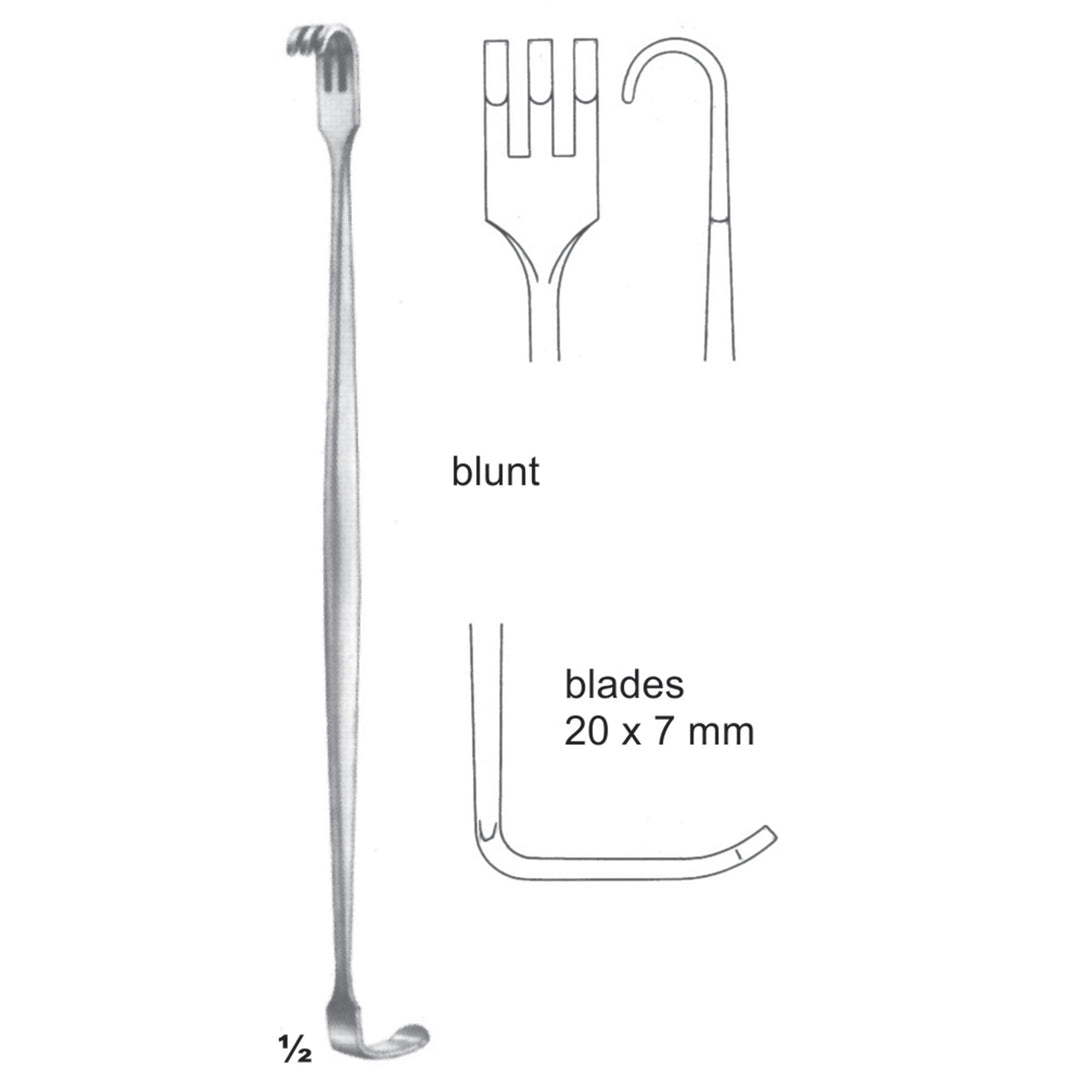 Senn-Miller Retractors Blunt 16cm Blades 20 X 7 mm (E-025-20) by Dr. Frigz