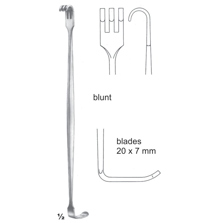 Senn-Miller Retractors Blunt 16cm Blades 20 X 7 mm (E-025-20) by Dr. Frigz