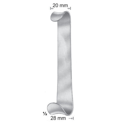 Roux Retractors 14cm Fig 1 28 X 20 mm (E-088-14)