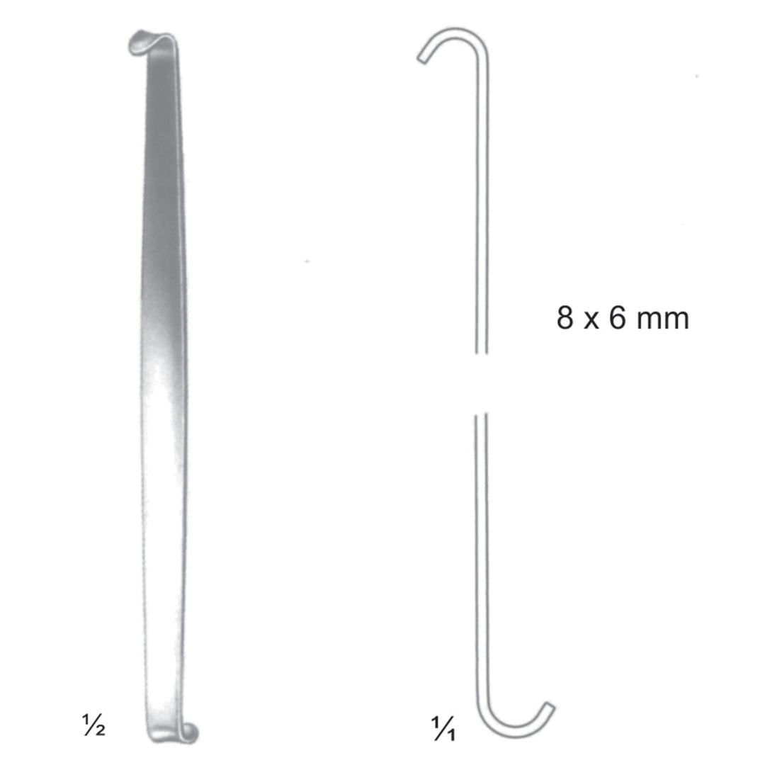 Roux-Mini Retractors 14.5cm 8 X 6 mm (E-093-14) by Dr. Frigz