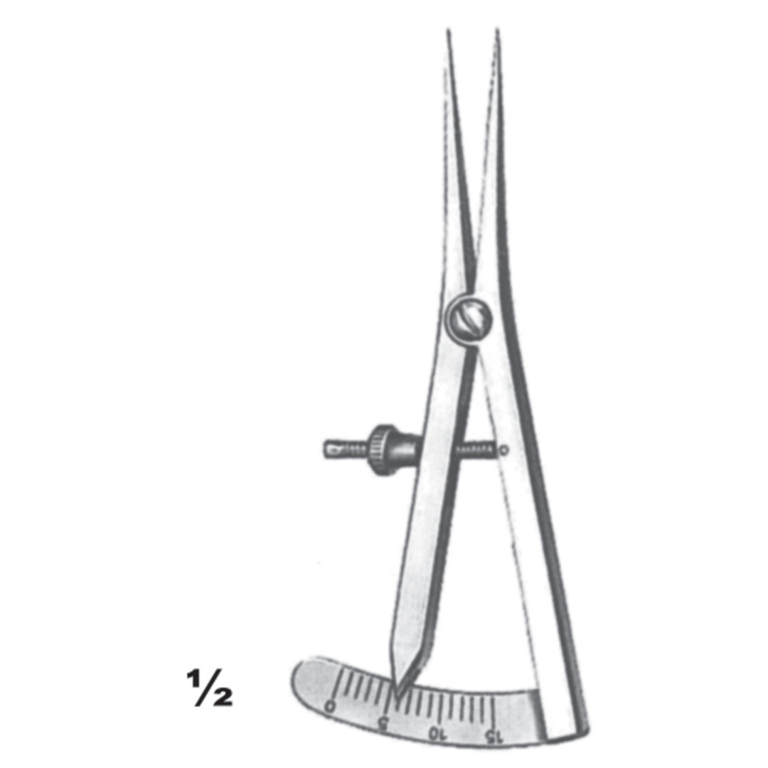 Castroviejo Dignostic Straight 8cm Measuring Range Calibre 15 mm (G-003-08) by Dr. Frigz