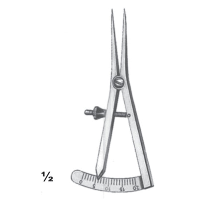 Castroviejo Dignostic Straight 8cm Measuring Range Calibre 20 mm (G-004-08) by Dr. Frigz