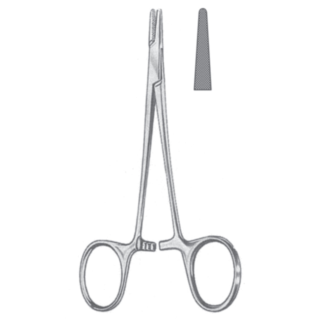 Halsey Needle Holders Straight 13cm Serrated (I-003-13) by Dr. Frigz