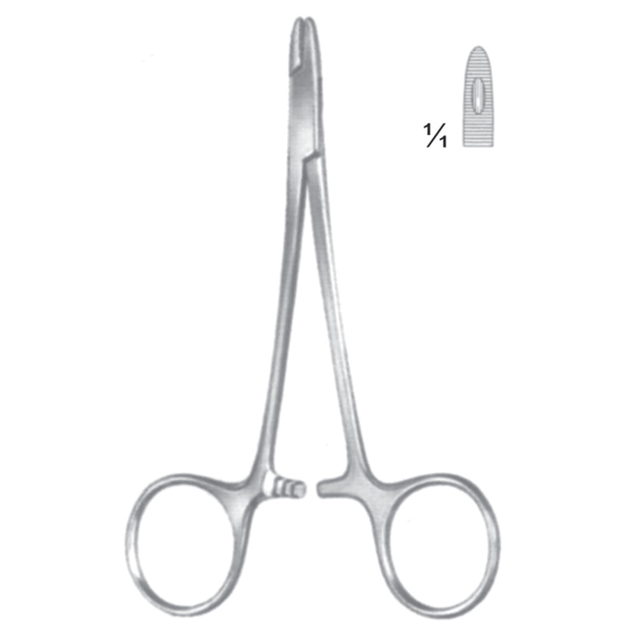 Derf Needle Holders Straight 12cm One FeeStraightated Jaw (I-004-12) by Dr. Frigz