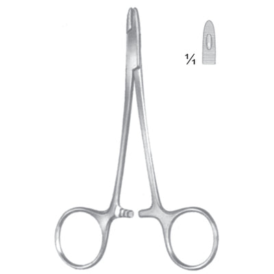 Derf Needle Holders Straight 12cm One FeeStraightated Jaw (I-004-12)