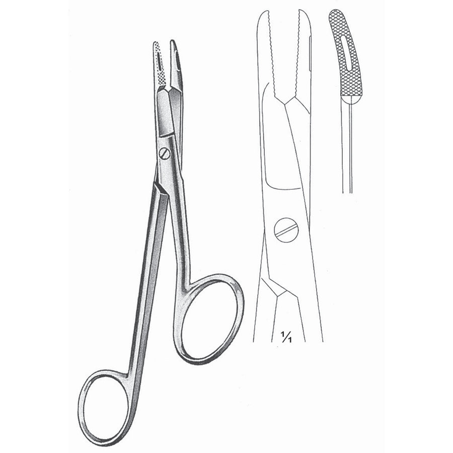Gillies Needle Holders Curved 16cm Right Hand (I-030-16) by Dr. Frigz