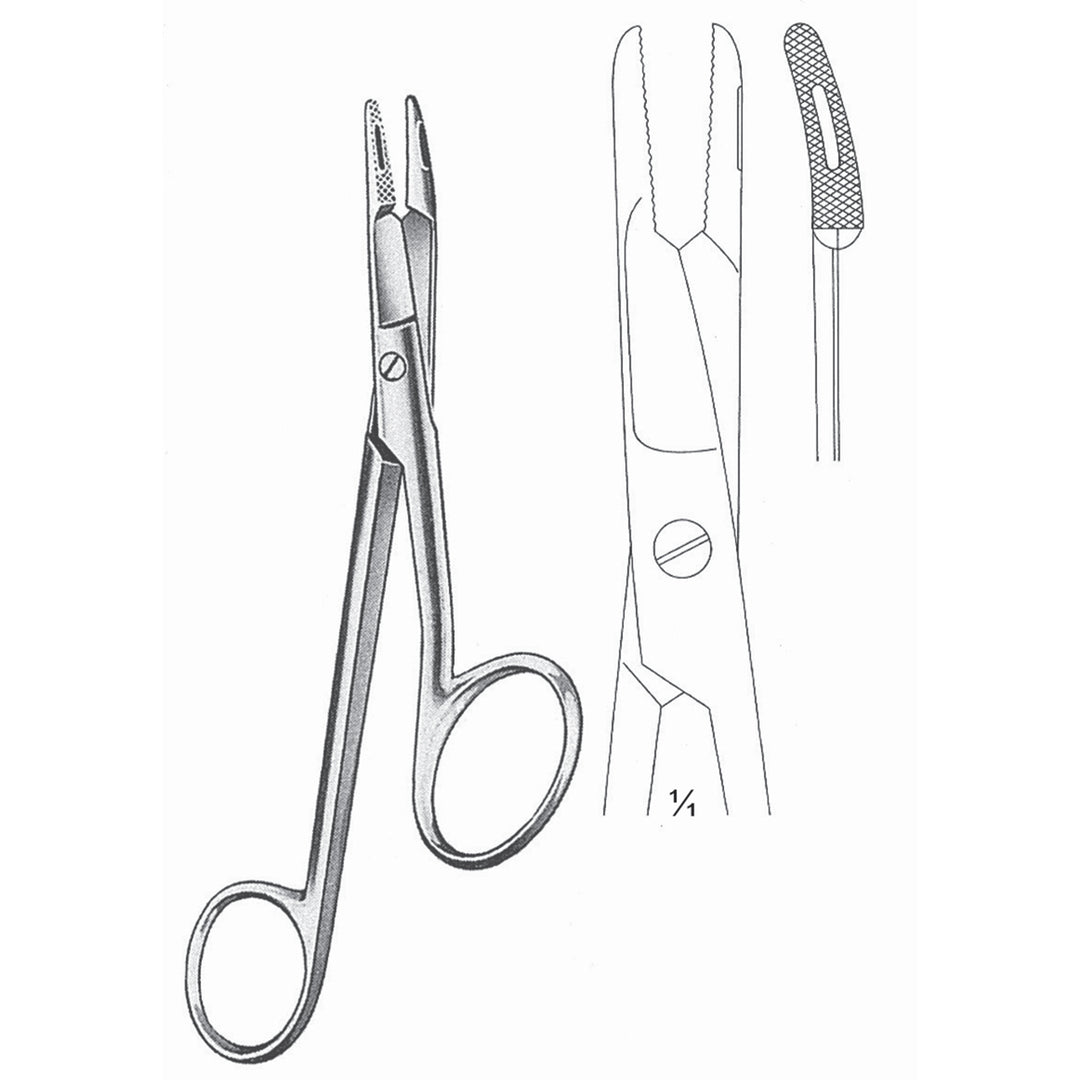 Gillies Needle Holders Curved 16cm Left Hand (I-031-16) by Dr. Frigz