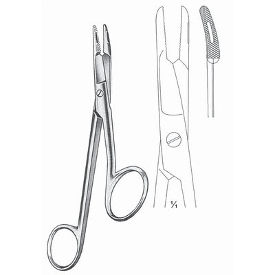 Gillies Needle Holders Curved 16cm Left Hand (I-031-16)