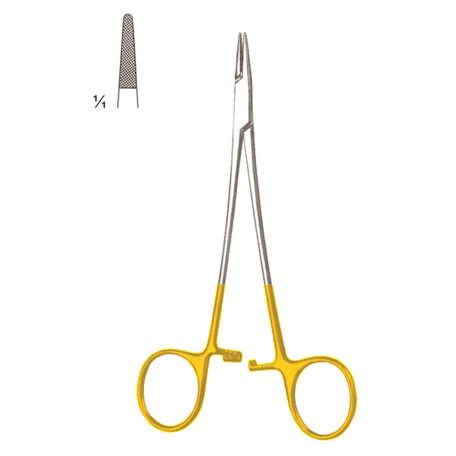 Webster Needle Holders Straight Tc 13cm Mini Profile, With Automatic Release Ratchet, Also For Lefthanders 0.4 mm (I-039-13Tc) by Dr. Frigz