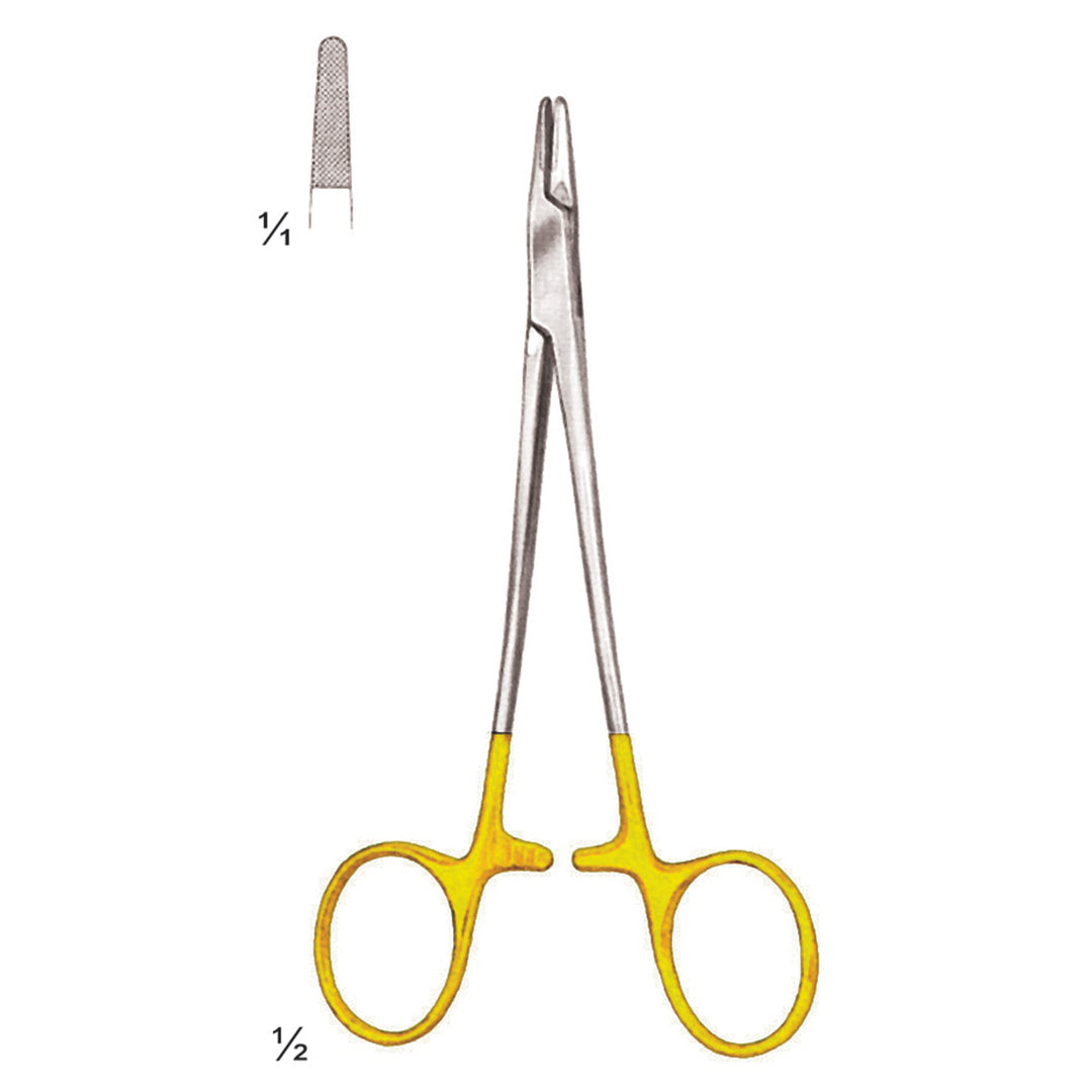 Hegar-Baumgartner Needle Holders Straight Tc 13cm 0.4 mm (I-046-13Tc) by Dr. Frigz