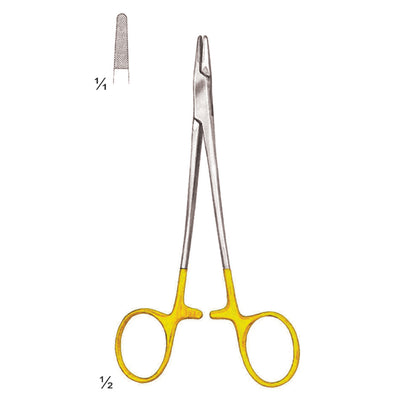 Hegar-Baumgartner Needle Holders Straight Tc 13cm 0.4 mm (I-046-13TC)