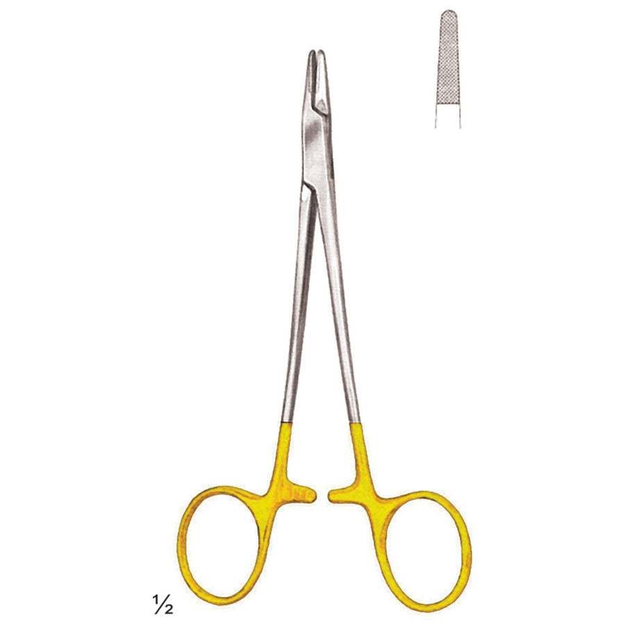 Hegar-Baumgartner Needle Holders Straight Tc 14.5cm 0.4 mm (I-047-14Tc) by Dr. Frigz