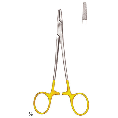 Hegar-Baumgartner Needle Holders Straight Tc 14.5cm 0.4 mm (I-047-14TC)
