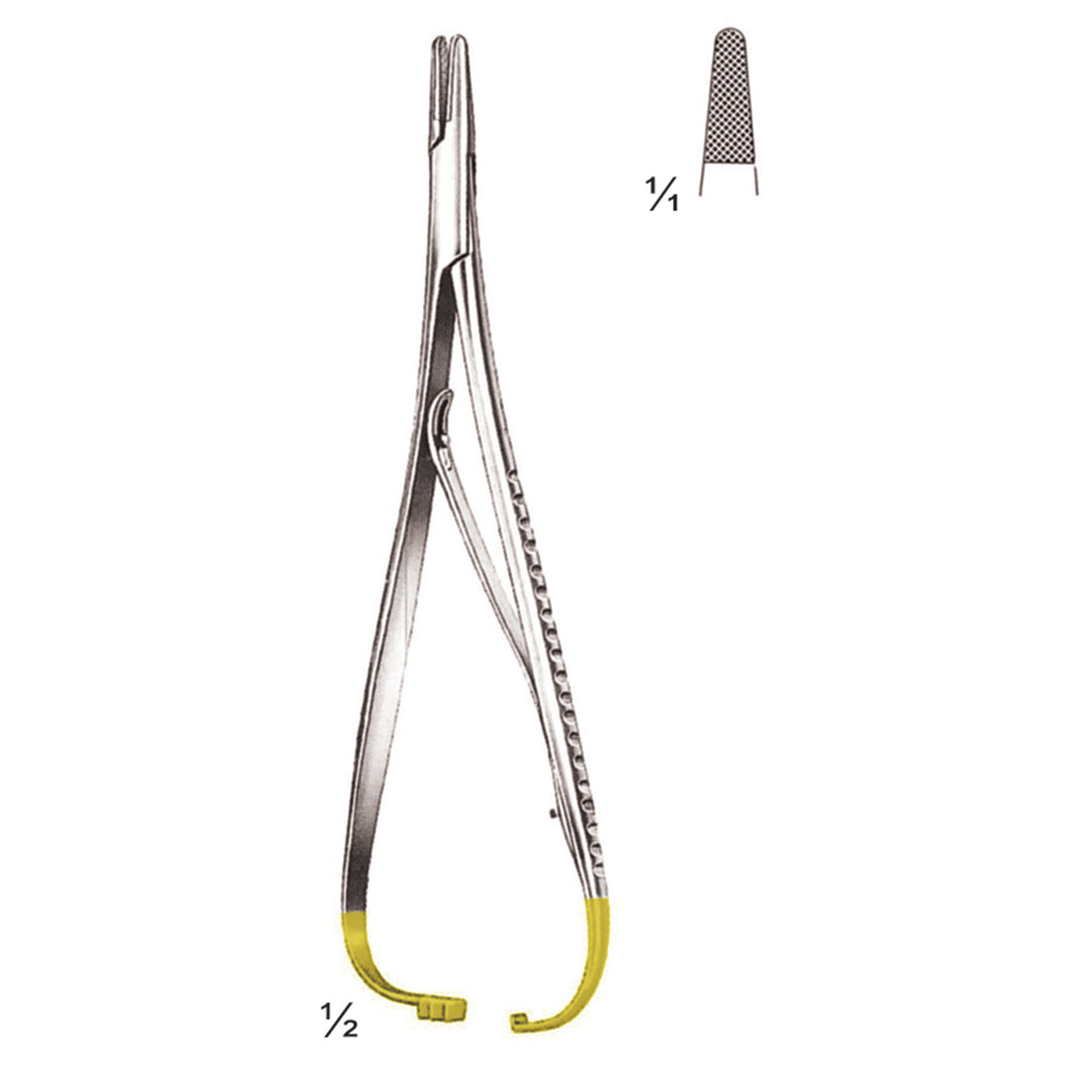 Mathieu Needle Holders Straight Tc 14cm Standard Profile 0.5 mm (I-051-14Tc) by Dr. Frigz
