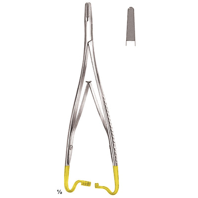Mathieu Needle Holders Straight Tc 20cm With Interior Retchet, Standard Profile 0.5 mm (I-055-20TC)