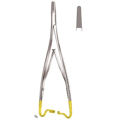 Mathieu Needle Holders Straight Tc 23cm With Interior Retchet, Standard Profile 0.5 mm (I-056-23TC)