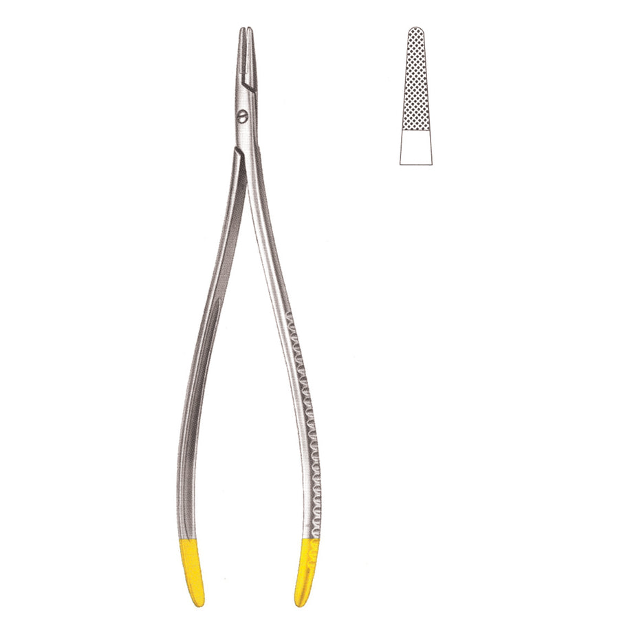Toennis Needle Holders Straight Tc 18cm 0.5 mm (I-059-18Tc) by Dr. Frigz