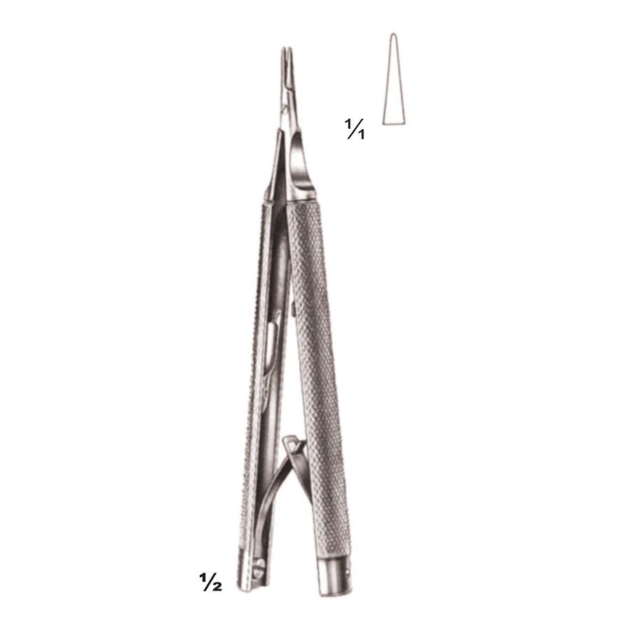 Castroviejo Micro Needle Holders Straight 12cm With Lock (I-069-12) by Dr. Frigz