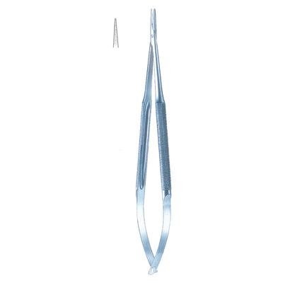 Micro Needle Holders Straight Ti 15cm With Lock, Diamond Coated Jaw 11 X 0.4 mm (I-080-15)