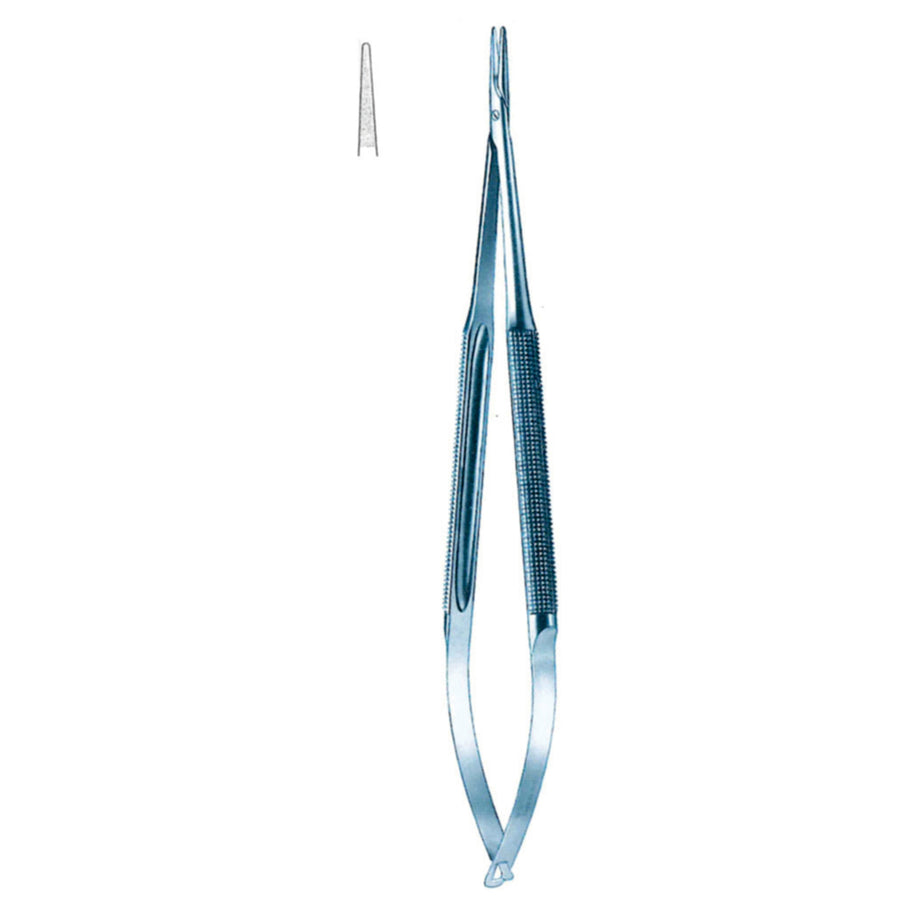 Micro Needle Holders Straight Ti 15cm With Lock, Diamond Coated Jaw 11 X 0.8 mm (I-096-15) by Dr. Frigz