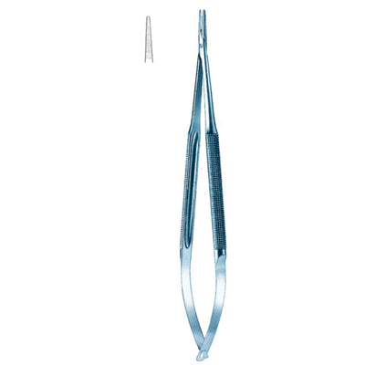 Micro Needle Holders Straight Ti 18cm With Lock, Diamond Coated Jaw 11 X 0.8 mm (I-100-18) by Dr. Frigz