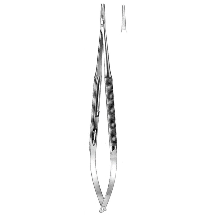 Micro Needle Holders Straight 15cm With Lock, Stainless Steel, Diamond Coated Jaw 11,0 X 0,8 mm (I-108-15) by Dr. Frigz