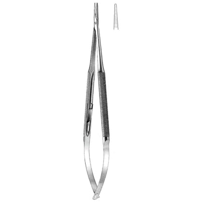 Micro Needle Holders Straight 18cm With Lock, Stainless Steel, Diamond Coated Jaw 11,0 X 0,8 mm (I-112-18) by Dr. Frigz