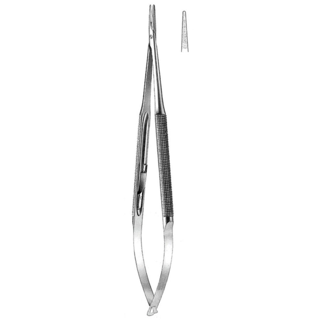 Micro Needle Holders Straight 18cm Without Lock, Stainless Steel, Diamond Coated Jaw 11,0 X 0,8 mm (I-114-18) by Dr. Frigz