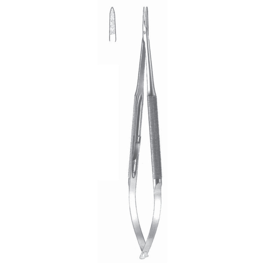 Micro Needle Holders Straight 15cm With Lock, Stainless Steel, Diamond Coated Jaw 2.0 mm Wide (I-124-15) by Dr. Frigz
