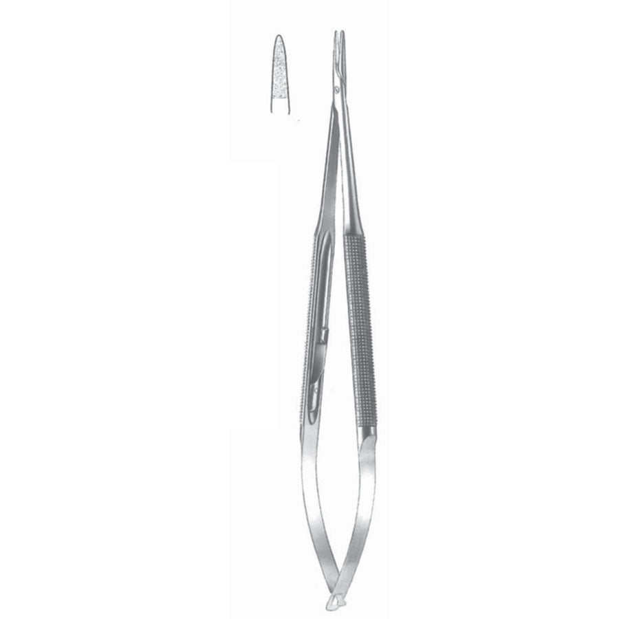 Micro Needle Holders Straight 23cm Without Lock, Stainless Steel, Diamond Coated Jaw 2.0 mm Wide (I-138-23) by Dr. Frigz