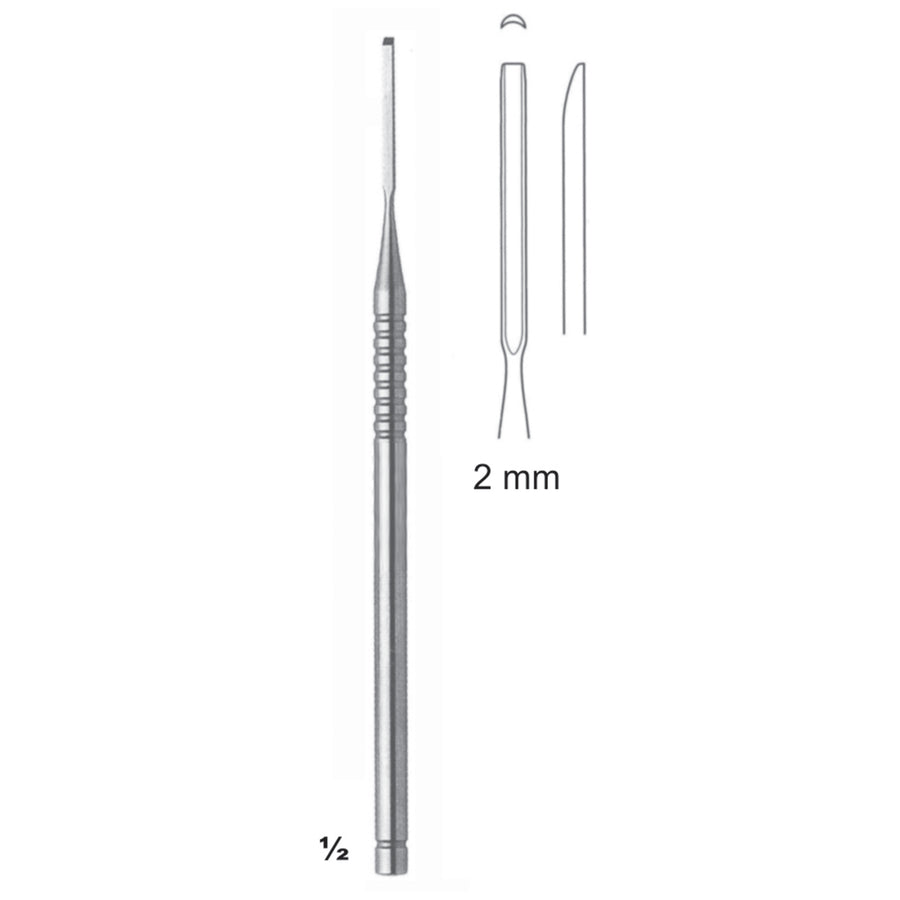 Buckley Chisels, Periosteal Elevators 16cm 2 mm (J-024-02) by Dr. Frigz