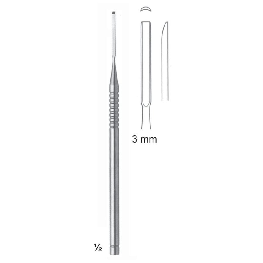 Buckley Chisels, Periosteal Elevators 16cm 3 mm (J-025-03) by Dr. Frigz