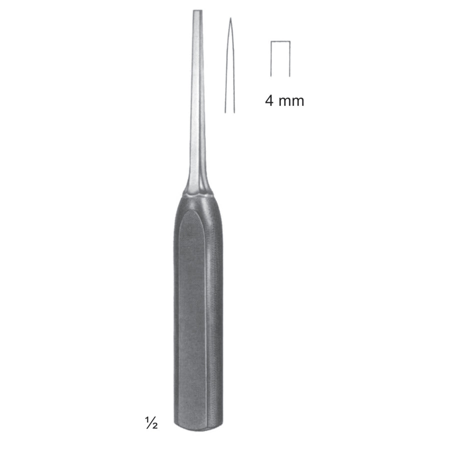 Mini-Lexer Chisels, Periosteal Elevators 18cm 4 mm (J-027-04) by Dr. Frigz