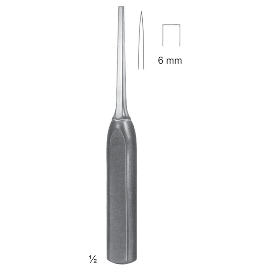 Mini-Lexer Chisels, Periosteal Elevators 18cm 6 mm (J-028-06) by Dr. Frigz