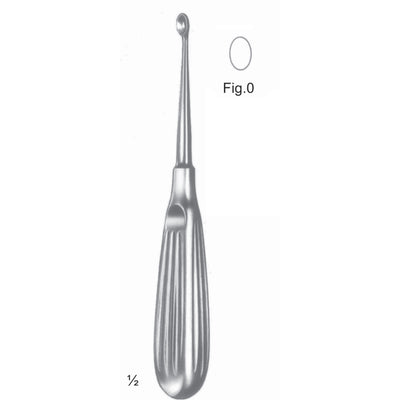 Volkmann Chisels, Periosteal Elevators 17cm Oval, With Hollow Handle Fig 0 (J-074-40)