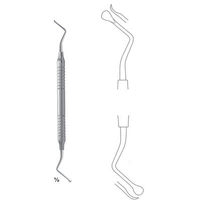 Lucas-Frigz Chisels, Periosteal Elevators 17.5cm Fig 3/3 (J-103-33)