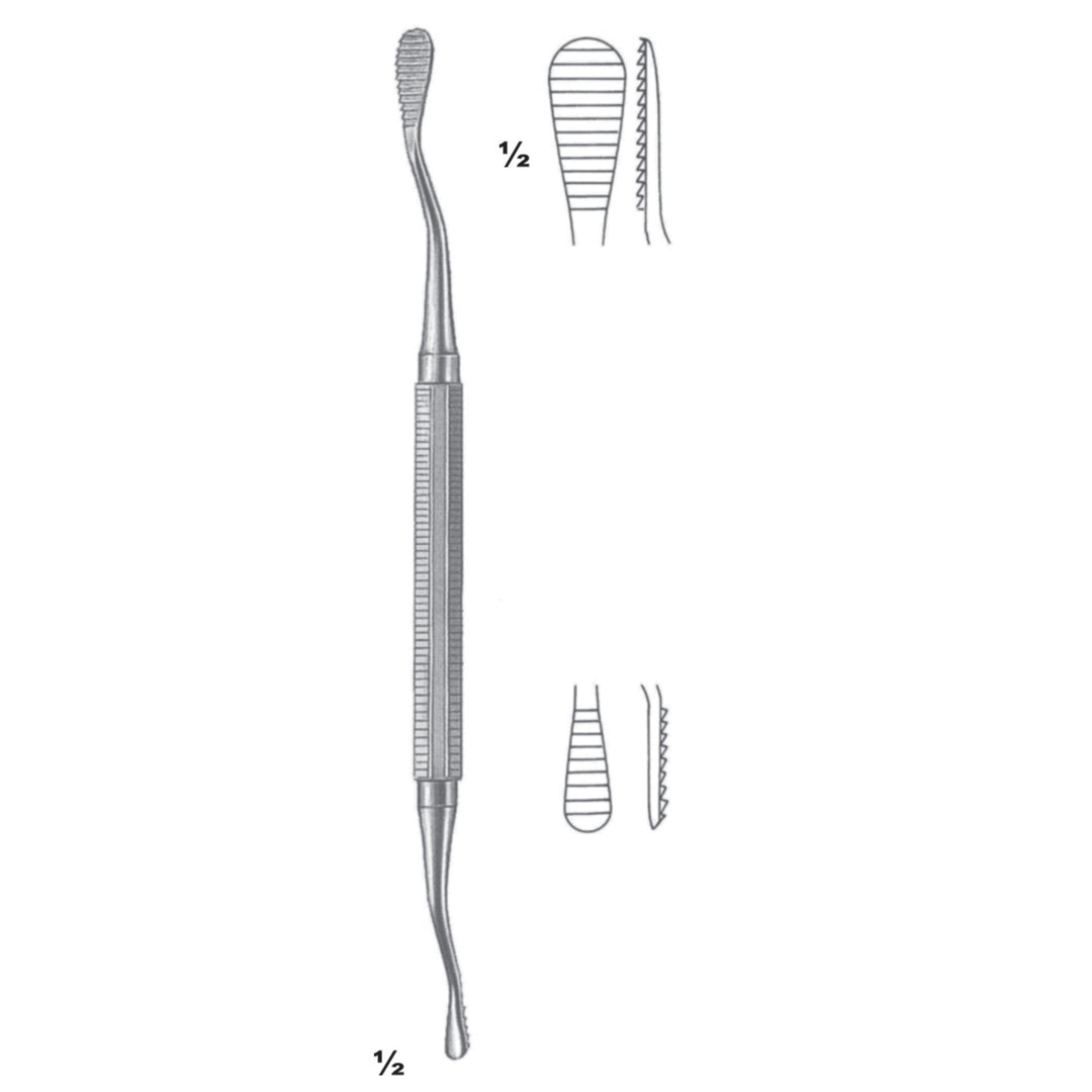 Miller-Colburn Chisels, Periosteal Elevators 18cm Down Words Cutting Fig 1 (J-120-01) by Dr. Frigz