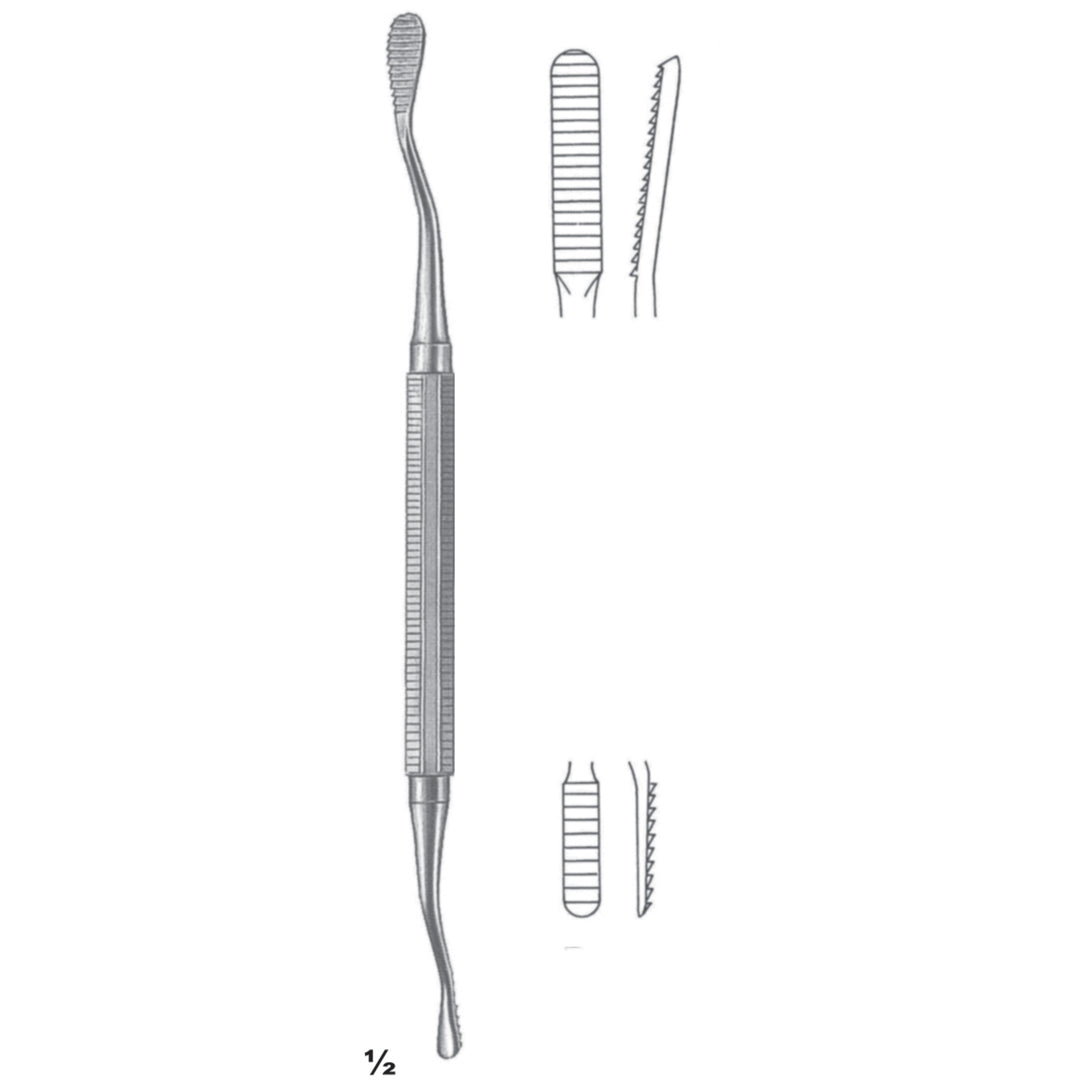 Miller-Colburn Chisels, Periosteal Elevators 18cm Down Words Cutting Fig 4 (J-123-04) by Dr. Frigz