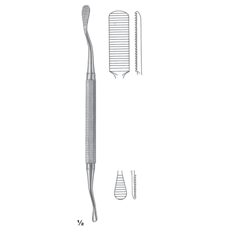 Miller-Colburn Chisels, Periosteal Elevators 18cm Down Words Cutting Fig 5 (J-124-05) by Dr. Frigz