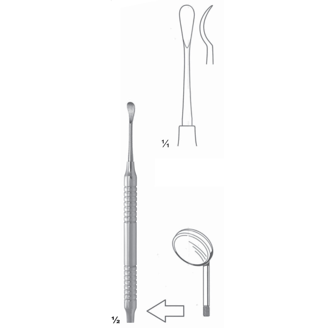 Korner/Westermann Chisels, Periosteal Elevators 16.5cm Periosteal/Mirror End For Tissue Activation And Palatine Visual Control (J-133-16) by Dr. Frigz