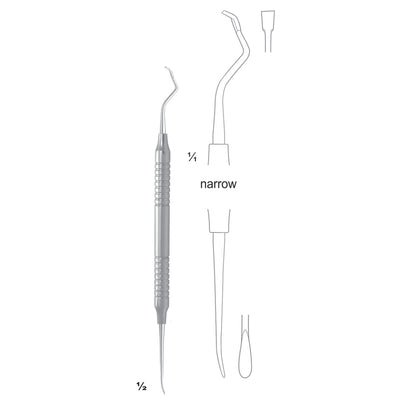 Back Action Chisels, Periosteal Elevators Narrow, For Pull Application (J-139-01) by Dr. Frigz
